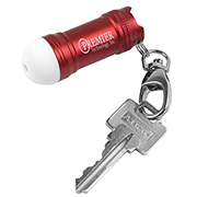 Mini Bubble LED Aluminum Keychain Light with Lobster Clip